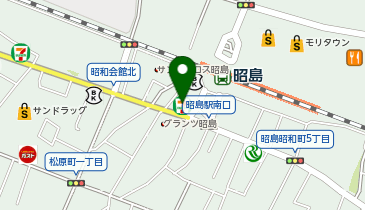 宅配ロッカーPUDO セブン-イレブン 昭島駅南口店の地図画像