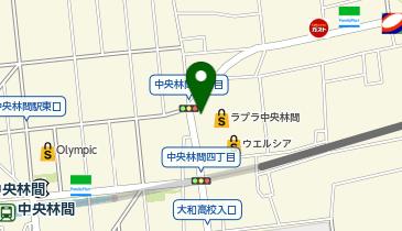 宅配ロッカーPUDO LAPLA中央林間の地図画像