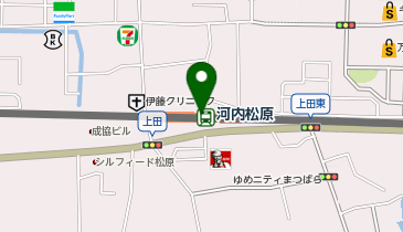 宅配ロッカーPUDO 近畿日本鉄道 河内松原駅の地図画像