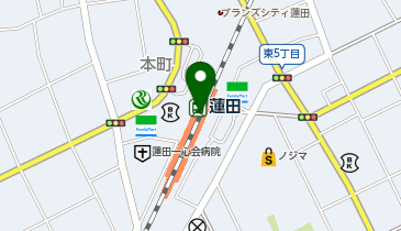 宅配ロッカーPUDO JR蓮田駅東口1F階段側の地図画像