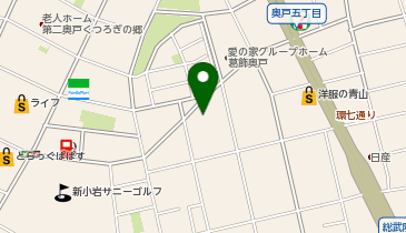宅配ロッカーPUDO ヤマト運輸 奥戸センターの地図画像