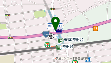 宅配ロッカーPUDO 東葉高速鉄道 東葉勝田台駅の地図画像
