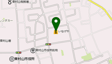 宅配ロッカーPUDO いなげや 東村山市役所前店の地図画像