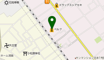 宅配ロッカーPUDO ベルク 北本東間店の地図画像