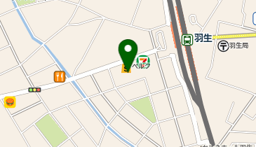 宅配ロッカーPUDO ベルク 羽生西店の地図画像