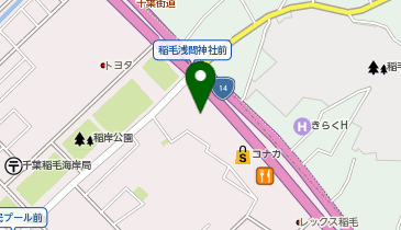 宅配ロッカーPUDO コインランドリーwash  稲毛海岸店の地図画像