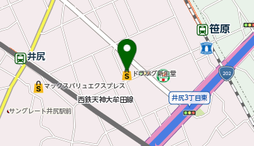 宅配ロッカーPUDO ドラッグ新生堂 井尻店の地図画像