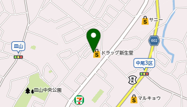 宅配ロッカーPUDO 新生堂薬局 中尾店の地図画像