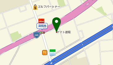 宅配ロッカーPUDO ヤマト運輸 大和深見営業所の地図画像