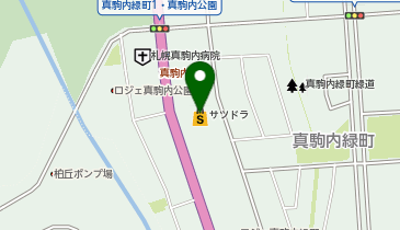 宅配ロッカーPUDO サツドラ 真駒内緑町店の地図画像