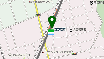 宅配ロッカーPUDO 東武鉄道 野田線 北大宮駅の地図画像