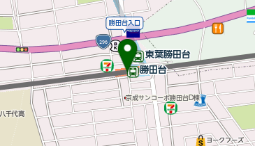 宅配ロッカーPUDO 京成電鉄 勝田台駅の地図画像