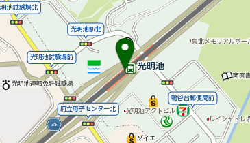 宅配ロッカーPUDO 南海電鉄 泉北線 光明池駅の地図画像