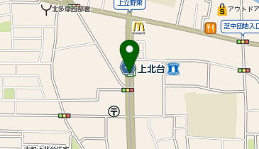 宅配ロッカーPUDO 多摩都市モノレール 上北台駅の地図画像