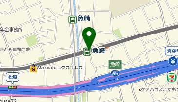 宅配ロッカーPUDO 阪神電鉄 魚崎駅の地図画像