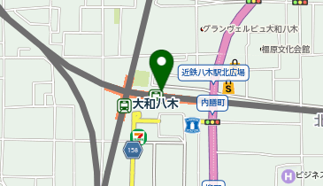 宅配ロッカーPUDO 近畿日本鉄道 大和八木駅の地図画像