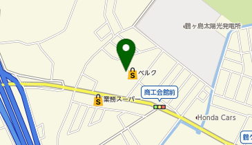宅配ロッカーPUDO ベルク 鶴ケ丘店の地図画像