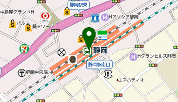 宅配ロッカーPUDO JR東海 静岡駅の地図画像