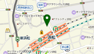 宅配ロッカーPUDO JR東海 浜松駅の地図画像