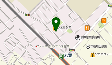 宅配ロッカーPUDO ウエルシア 坂戸若葉駅東口店の地図画像