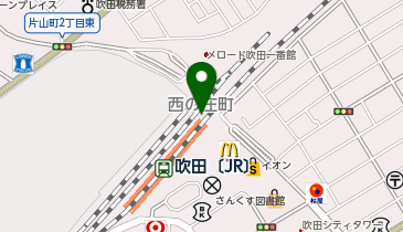 宅配ロッカーPUDO JR西日本 吹田駅の地図画像