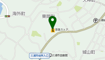 宅配ロッカーPUDO 京急ストア 三崎東岡店の地図画像