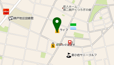 宅配ロッカーPUDO ライフ 奥戸店の地図画像