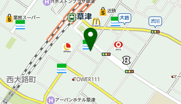 宅配ロッカーPUDO 平和堂 くさつ平和堂の地図画像