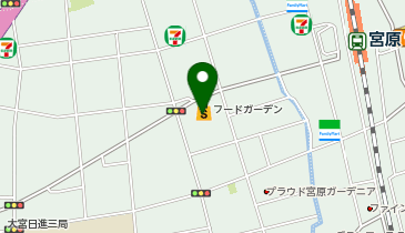宅配ロッカーPUDO フードガーデン 宮原西口店の地図画像