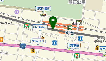 宅配ロッカーPUDO piole 明石の地図画像