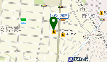 宅配ロッカーPUDO 関西スーパー 内代店の地図画像
