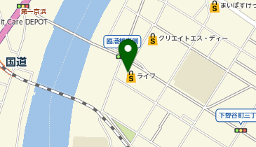 宅配ロッカーPUDO ライフ 鶴見下野谷町店の地図画像