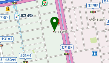 宅配ロッカーPUDO ヤマト運輸 札幌麻生センターの地図画像