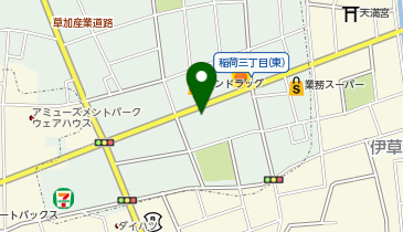 宅配ロッカーPUDO マルエツ 草加稲荷店の地図画像