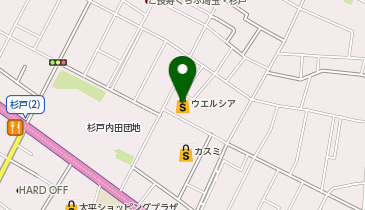 宅配ロッカーPUDO ウエルシア 杉戸倉松店の地図画像