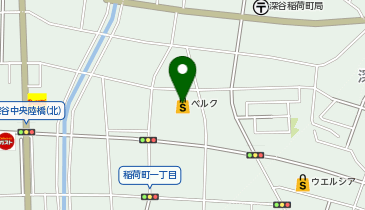 宅配ロッカーPUDO ベルク 深谷稲荷町店の地図画像