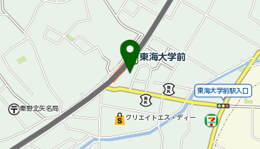 宅配ロッカーPUDO 小田急電鉄 東海大学前駅の地図画像