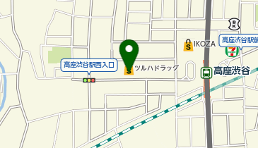 宅配ロッカーPUDO ツルハドラッグ 大和渋谷店の地図画像