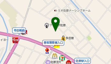 宅配ロッカーPUDO ヤックスドラッグ 佐原店の地図画像