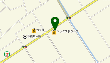 宅配ロッカーPUDO ヤックスドラッグ 野栄店の地図画像