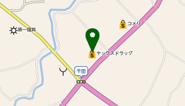 宅配ロッカーPUDO ヤックスドラッグ 長南店の地図画像