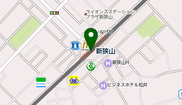 宅配ロッカーPUDO 西武鉄道 新狭山駅の地図画像
