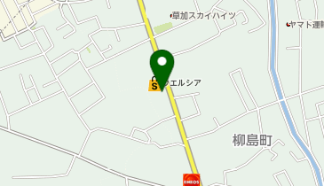 宅配ロッカーPUDO ウエルシア 草加柳島店の地図画像