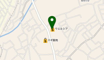 宅配ロッカーPUDO ウエルシア 富士見渡戸店の地図画像