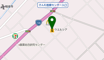宅配ロッカーPUDO ウエルシア 山武成東店の地図画像