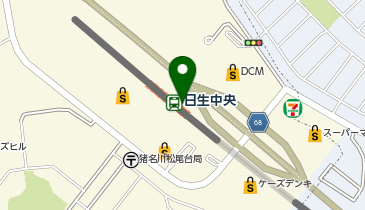 宅配ロッカーPUDO 能勢電鉄 日生中央駅の地図画像