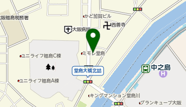 宅配ロッカーPUDO ライフ 堂島大橋店の地図画像