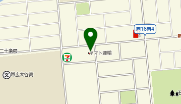 宅配ロッカーPUDO ヤマト運輸 西帯広センターの地図画像