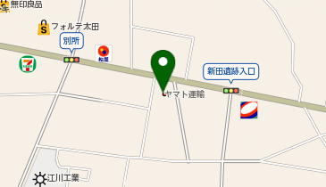 宅配ロッカーPUDO ヤマト運輸 群馬太田別所センターの地図画像