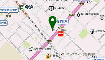 宅配ロッカーPUDO ヤマト運輸 今治中央センターの地図画像